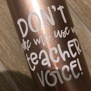 BRAND NEW ROSE GOLD TEACHER TUMBLER CUP